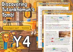 year  model text newspaper report  discovery  tutankhamuns
