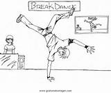 Breakdance Malvorlage Tanz sketch template