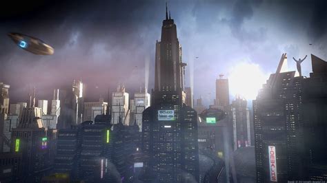 Sci Fi City Animated Concepts Blender 3d Digital Urban Connecting