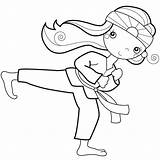 Karate Coloring Pages Da Girl Printable Kid Kids sketch template