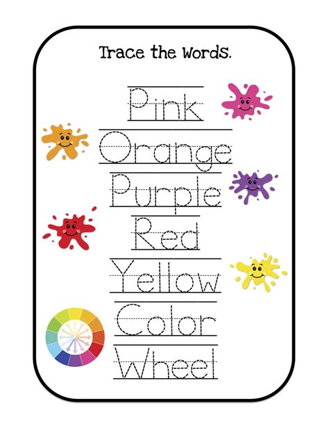 learning colors printable preschool printables