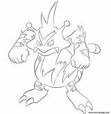 Pokemon Electabuzz Coloring Pages Printable Drawing Supercoloring Color Info sketch template