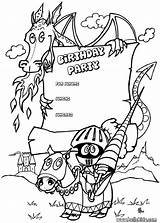 Birthday Invitation Coloring Dragon Party Card Color Cards Pages Print Printable Kids Getcolorings Animals Popular sketch template