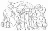 Hora Colorear Finn Doodle Aventuras Atividades sketch template