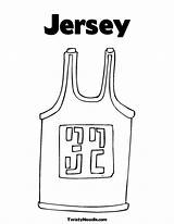 Jersey Basketball Coloring Template Pages sketch template