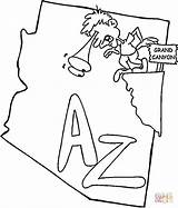 Arizona Coloring Pages State Map Canyon Grand Osu Color Printable Getcolorings Ohio Colorings Getdrawings Categories America North Flag sketch template