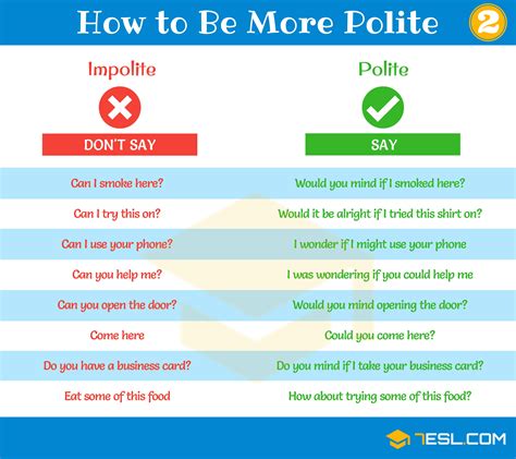 how to be polite useful phrases for speaking polite english