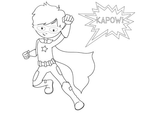 printable superhero coloring sheets  kids crazy  projects