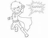 Superhero Coloring Printable Sheets Kids Pages Boys sketch template