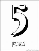 Five Number Coloring Pages Fun Numbers Printable sketch template