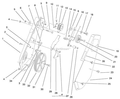 toro  ccr  snowthrower  sn   parts diagram  impeller drive