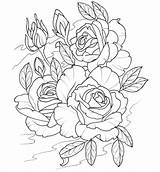 Tattoo Coloring Designs Modern Pages Rose Dover Roses Publications Printable Haven Creative Book Sketch Cool Flores Para sketch template