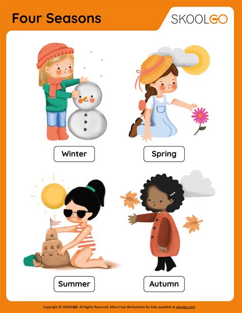 seasons  worksheet skoolgo