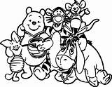 Pooh Winnie Sheets Piglet Wecoloringpage sketch template
