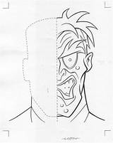 Pages Coloring Two Face Batman Colouring 2face Popular Library Clipart sketch template