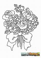 Coloring Pages Bouquet Wedding Color Kids Roses Print Recognition Develop Ages Creativity Skills Focus Motor Way Fun Popular Coloringhome sketch template