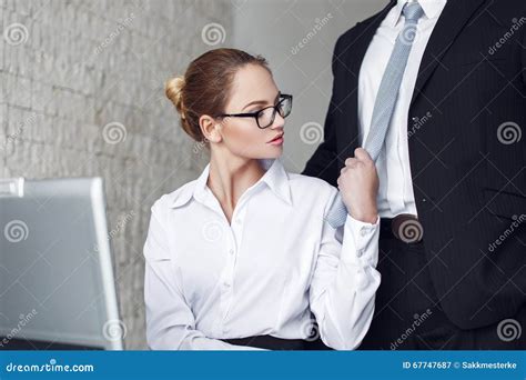 Secretary Undressing Boss In Office Stock Image Image Of Lover