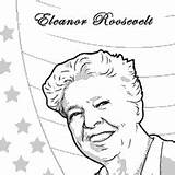 Roosevelt Eleanor Coloring Month History Pages Women Surfnetkids sketch template
