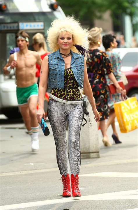 Photos Of Kim Cattrall Dressed 80s Style Filming Sex And The City 2