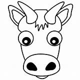 Cow Coloring Pages Inek Patterns Mask Beef Animals Preschool Boyama Face sketch template