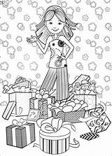 Kleurplaten Groovy Meisje Kleuren Cadeau Coloring4free Krijgt Verjaardag Anniversaire Volwassenen Animaatjes sketch template