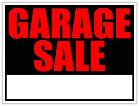 generic garage sale sign yard sale signs