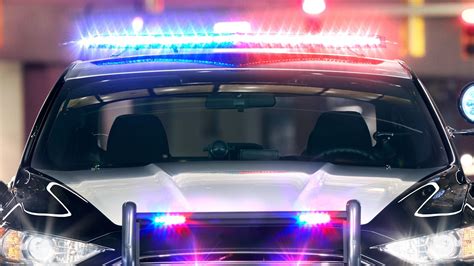 police car lights red blue  news wheel