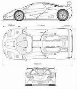 Car F1 Drawing Drawings Cars Prints Blue Corvette Zr1 Blueprints Mclaren sketch template