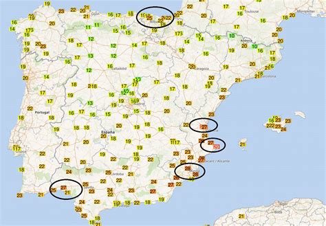 hot day  eastern iberia today valencia spain hit    set    time