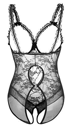 eternatastic women one piece cupless crotchless lingerie bodysuit lace