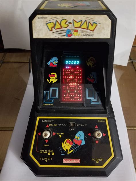 coleco pac man mini tabletop arcade game etsy