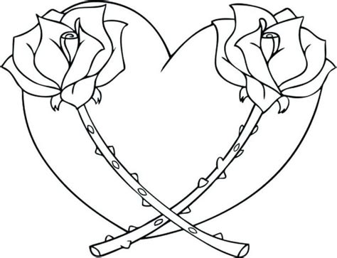 roses  hearts coloring pages heart coloring pages rose coloring