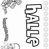 Halle Pages Coloring Haley Name Hellokids Hallie sketch template