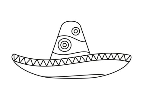 nice mexican sombrero coloring page  printable coloring pages