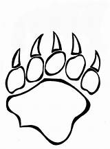 Bear Paw Print Paws Drawing Getdrawings sketch template