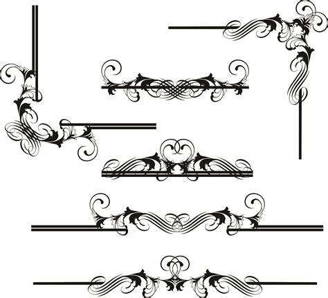 border designs vector images  vector floral border designs