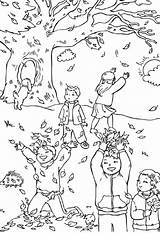 Colorare Pages Outono Toamna Wald Colorat Herbst Planse Autunnali Paesaggi Pintar Coloriage Bosco Ausmalbilder Spielen Giocano Jouent Feuilles Paesaggio Autunnale sketch template