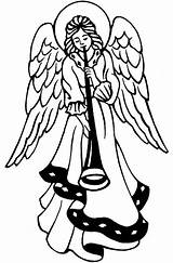 Angel Christmas Nativity Publications Dover Welcome Drawing Doverpublications Clip Coloring Pages sketch template