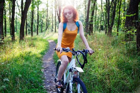 Woman Riding A Bike Stock Image Image Of Sport People 74799773