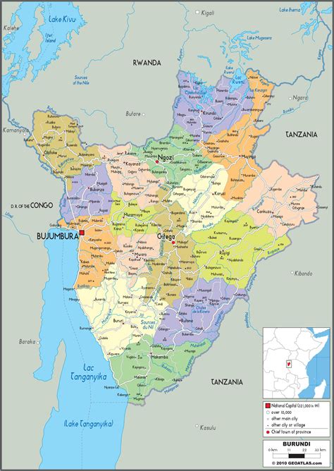 burundi political wall map  graphiogre mapsales