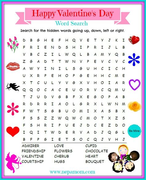valentines day word search puzzle nepa mom