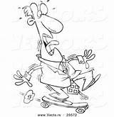 Businessman Skateboard Riding Foolish sketch template
