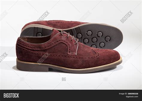 red suede men shoes image photo  trial bigstock