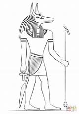 Anubis Coloring Pages God sketch template