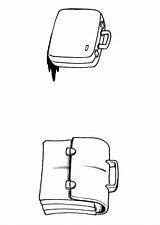 Briefcase Satchel Coloring Edupics sketch template