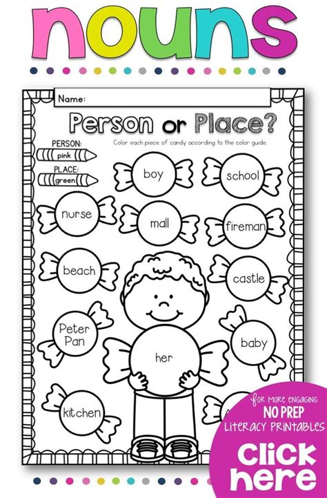 st grade  noun worksheets