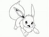 Coloring Eevee Pokemon Pages sketch template