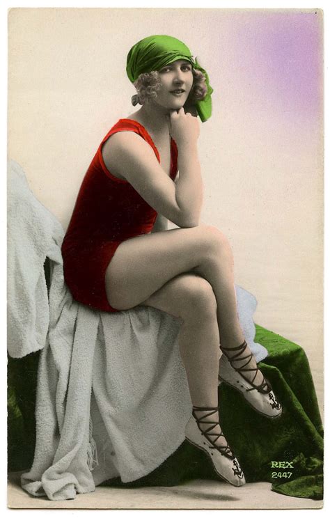 Old Photo Cute Bathing Beauty The Graphics Fairy