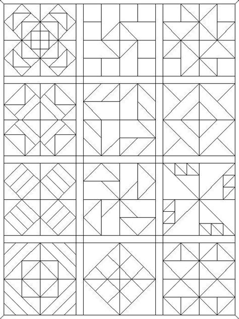 quilt blocks coloring pages  print coloring pages  kids