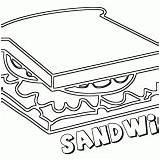 Coloring Sandwich Pages sketch template
